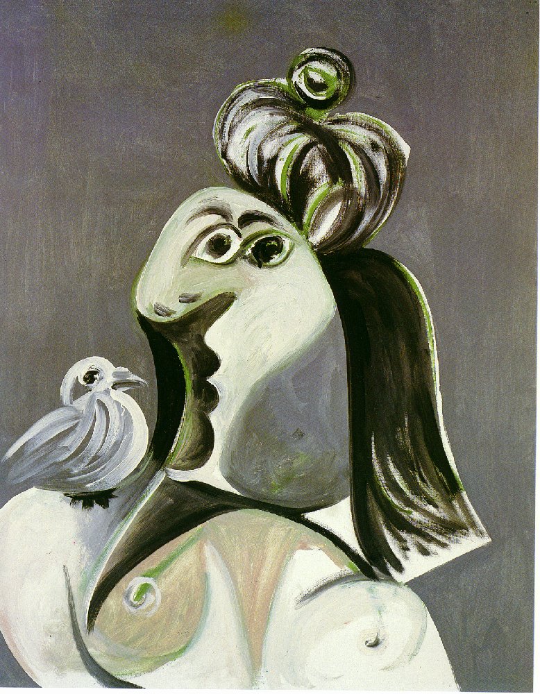 Picasso Woman with bird 1970